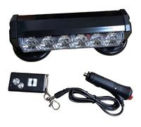 Barra luminosa di emergenza a LED per veicoli, faro magnetico ricaricabile sul tetto, modello rosso e blu, include telecomando per uso camion e pattuglia