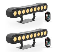 Barra Luminosa LED 60W Wallwasher Illuminazione di Scena Effetti, 9 RGBW LED con Telecomando Luce di Partito Angolo del Fascio 35° Stroboscopio DMX512 per Matrimoni Esterni Discoteca Natale DJ 2PCS
