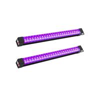 Barra Luminosa Nera Ricaricabile, Confezione da 2, Luci Nere Alimentate A Batteria per Feste Luminose, Strisce Luminose UV Senza Fili