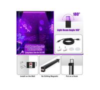 Barra Luminosa Nera Ricaricabile, Confezione da 4, Luci Nere Alimentate A Batteria per Feste Luminose, Strisce Luminose UV Senza Fili