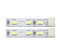 Barra luminosa per frigorifero, 2 pezzi, compatibile con haier 0064001874, materiale FR-4, dimensioni compatte per illuminazione interna in cucina domestica