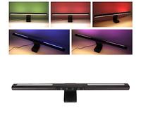 Barra Luminosa per Monitor dello Schermo Adatta per Spessori dello Schermo da 0,6 a 1,6 Pollici, Luce per Monitor con Clip 5 Colori, 10 luminosità, con Interruttore Tattile