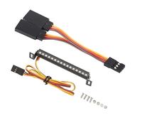 Barra luminosa RC, 64 x 9 x 7 mm, 5-7,4 V, 16 LED, in alluminio, 8 effetti di luce, kit di luci per tettuccio Traxxas TRX4MDefender 1/14 1/18, modello grande, decorazione per alloggiamento anteriore