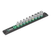 Barra magnetica per bussole A 4 Zyklop Set di bussole per chiavi a cricchetto 1/4", chiave combinata Nero/Verde