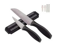 Barra Magnetica per Coltelli, Sicura e Facile per Coltelli da Cucina, Utensili in Metallo, con 2 Viti per Montaggio a Parete (245 mm)