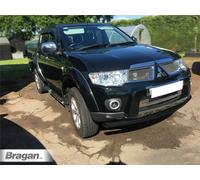 Barra Parafango Frontale Per Mitsubishi L200 2010-2015 4x4 Nudge BLACK