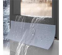 Barra parapioggia per finestre, Lampeggiamento di gomma del bordo gocciolante della pioggia davanzale finestra for le porte e la larghezza 70-110mm stoffa for tendine scorrevole(8 Pcs,Width 110mm)