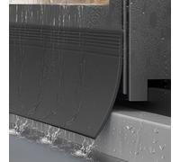 Barra parapioggia per finestre, Striscia antipioggia in gomma autoadesiva for finestre, multicolore, 7-11 cm x 1-5 m(Black,11cm*1m)