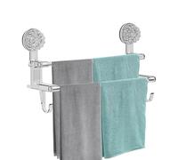 Barra per asciugamano adesiva - griglia per asciugamano per tazza di aspirazione per bagno | Supporto per asciugamano doccia rimovibile, nessuna foratura necessaria, adatta a porte e piastrelle di