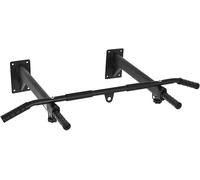 HOMCOM Barra per Trazioni a Muro 2 in 1 con 3 Impugnature Diverse, in Acciaio, 93.5x65x17 cm, Nero Aosom