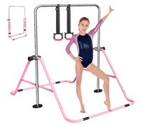 Barra per Ginnastica e Danza per Bambini Pieghevole Sbarra Fitness Acciaio Rosa