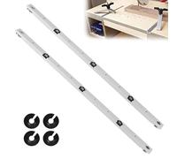 Barra Per Mitra 450 mm, 2PCS Binario Di Guida Cursore Per Sega Per Mitra Regolabile Cursore In Lega Di Alluminio Con Scanalatura A T Binario Per Barra Per Mitra Sega Da Tavolo