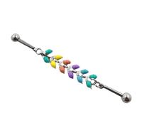 Barra per ponteggi incatenata flessibile colorata freccia corpo piercing bila...