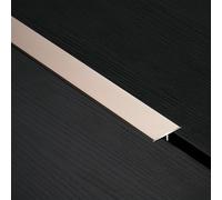 Barra per soglia in alluminio, 90 cm, 3 pezzi, profilo a T, ideale per edifici pubblici e privati, alta resistenza alla corrosione Resi, champagne d, altezza 2 cm
