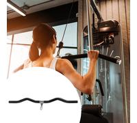 Barra per trazioni LAT con cavo nero per allenamento muscolare