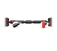 Barra per trazioni Orizzontale, Barra per trazioni Regolabile per corridoio, attatura per Allenamento della Forza degli Arti Superiori e Fitness, Tappetino rialzato, carico 250 kg, 67-140 cm