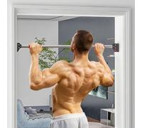 Barra per trazioni per porta regolabile SPORTNOW da 95 cm a 123 cm nera e rossa