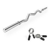 Barra pesi con clip a molla VirtuFit Argenté 120x2,8x2,8 cm