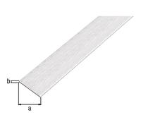 Alberts 488802 Barra piatta, autoadesiva, alluminio, design acciaio inox, chiaro, 1000 x 25 x 2 mm