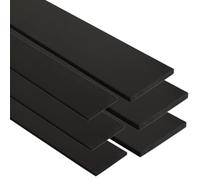 Barra piatta rettangolare in plastica ABS | ABS nero, 10-30 mm, 500x20 mm, taglio laser con fresatura: custodia di supporto strutturale fai da te, 2 pezzi(12mm)