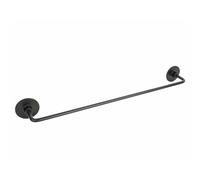 BARRA PORTA ASCIUGAMANI TELI 40 CM A MURO NERO SET BAGNO PARETE WIND BLACK