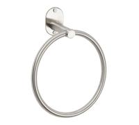 BARRA PORTA ASCIUGAMANI TELI ANELLO A MURO SPAZZOLATO SET BAGNO PARETE BLIZZ