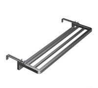 Barra portasciugamani in acciaio al carbonio per uso laterale del radiatore, larghezza 40 cm, ottimizza il posizionamento degli asciugamani senza occupare spazio sul pavimento o sulla parete (nero)