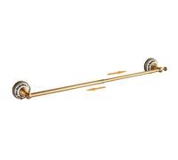 Barra portasciugamani in ottone bronzo antico, regolabile da 39,5 a 70,5 cm, per asciugamani da bagno, accessori hardware da bagno, design in porcellana