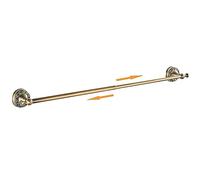 Barra portasciugamani in ottone bronzo antico, regolabile da 39,5 a 70,5 cm, per porta asciugamani da bagno, accessori hardware da bagno a parete, design intagliato