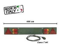 BARRA PORTATARGA POSTERIORE CON FANALI E CAVO PER RIMORCHIO CARRELLO AGRICOLO /