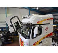 Barra Portatutto Tetto + Luci LED + Beacon Trasparente per Mercedes Actros MP4