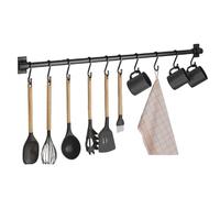 Barra Portautensili Cucina,Ganci per Utensili da Cucina,Portaoggetti per Utensili da Cucina a Parete,Porta casseruola da Parete da Cucina,Anticorrosione,per Appendere Utensili da Cucina
