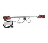 BARRA POSTERIORE PER RIMORCHI CARRELLI IMPIANTO LUCI REGOLABILE 1400-2100mm AMA