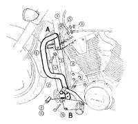 Barra protezione motore cromata per Honda VTX 1800 (2001-2006)
