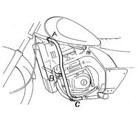 Barra protezione motore cromata per Kawasaki EL 250 (1994)/EL 252 (1996-2003)