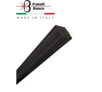 Barra PVC QUADRATA NERA da 20 mm a 100mm