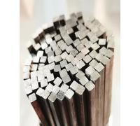 Barra quadrata in acciaio inossidabile 304, spessore 5 mm, 6 mm, 7 mm, 8 mm, 9 mm, 10 mm, 11 mm, 12 mm, 13 mm, 14 mm, 15 mm. Barre quadrate in acciaio inossidabile 304, lunghezza 500 mm, 2 pezzi.(5mm)