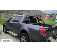 Barra Rollio + LED Freno + Lungo Letto Capote Per Mitsubishi l200 05-15 Nero