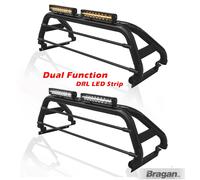 Barra Rollio + LED + Luce Freno Barre Per Mitsubishi l200 2015-2019 Nero