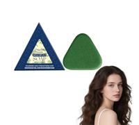 Barra Shampoo Triangolo Naturale per la Cura dei Capelli - Barrette Shampoo Solide e Balsamo per Donne e Uomini, Barra Shampoo Sapone Verde con Ingredienti a Base di Erbe Naturali, 120g (1 scatola)