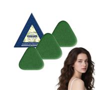 Barra Shampoo Triangolo Naturale per la Cura dei Capelli - Barrette Shampoo Solide e Balsamo per Donne e Uomini, Barra Shampoo Sapone Verde con Ingredienti a Base di Erbe Naturali, 120g (3 scatole)