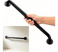 Barra sicurezza con presa confortevole, maniglione nero inox 304 | Maniglia for doccia a parete con installazione flessibile for supporto for porta delle scale del bagno(60CM)