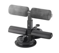 Barra Sit Up Stabile Doppia Ventosa per Allenamento Completo del Corpo, Tre Regolazioni in Altezza per Esercizi Fitness Muscoli Addominali (Black)
