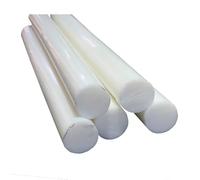 Barra solida rotonda della barra di plastica, Aste in nylon PA6 bianche Diametro 4-50mm Lunghezza 25cm/50cm 2 pezzi for macchinari(Diameter 8mm,Length 25cm)