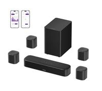 Barra Sound Ultimea Aura S4T 7.1 Canali Bluetooth Subwoofer SurroundX Nera