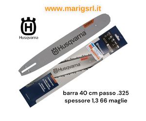 Barra Spranga HUSQVARNA X FORCE per motosega 40 cm .325 spessore 1,3 66 maglie