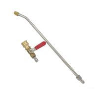 Barra spray per la pulizia del condizionatore d'aria con interruttore della valvola, connessione rapida 1/4, 3500 PSI in ottone e acciaio inossidabile, ventola spray a 25° per lavaggio auto (38 cm 30°