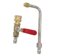 Barra spray per la pulizia del condizionatore d'aria con interruttore della valvola, connessione rapida 1/4, 3500 PSI in ottone e acciaio inossidabile, ventola spray a 25° per lavaggio auto (90°)