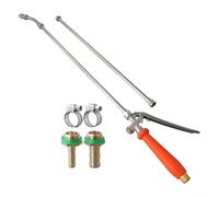 Barra spray regolabile da 112 cm in acciaio inox e ottone con prolunghe da 13/29/44 cm, attacchi in ottone da 3/8" e 1/4", ugello regolabile per nebbia delicata o getto forte