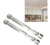 Barra Stabilizzatrice per Box Doccia 2 Barre di Supporto Verticali a Soffitto per Vetrate Doccia, Asta di Supporto Telescopica ed Estensibile(Brushed B,50-85cm (19.7-33.4in))